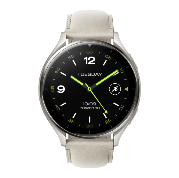 Xiaomi Watch 2 Titan Gray Case With White Leather Strap